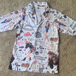 NWOT Taylor Swift Pajamas Pjs Merch Women’s Top Size Small